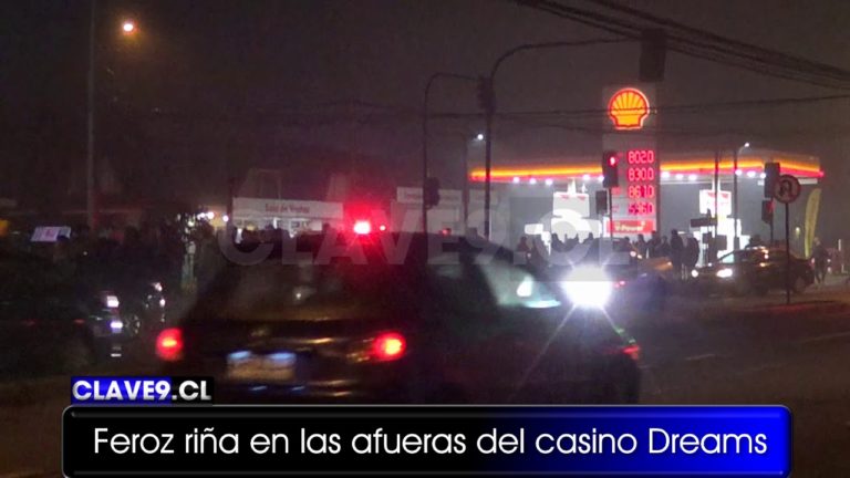 Graban golpiza en las afueras del casino Dreams de Temuco