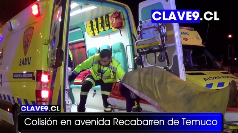 Otra vez se produjo violenta colisión en peligroso cruce de Av. Recabarren en Temuco