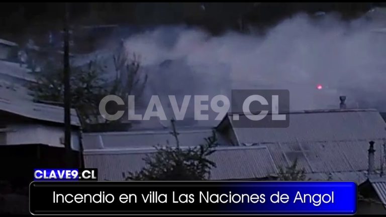 Incendio destruyó cuatro viviendas y dos camionetas en Angol