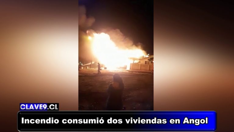 Incendio arrasó con dos viviendas y dejó 11 damnificados en Angol