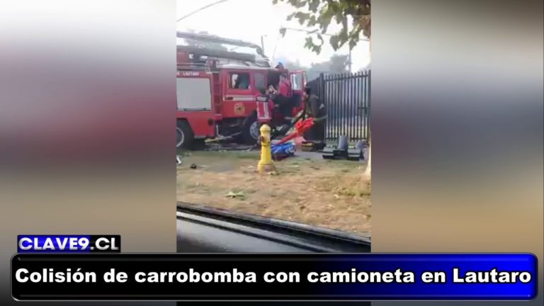 Carrobomba que se dirigía a incendio colisionó con camioneta en Lautaro