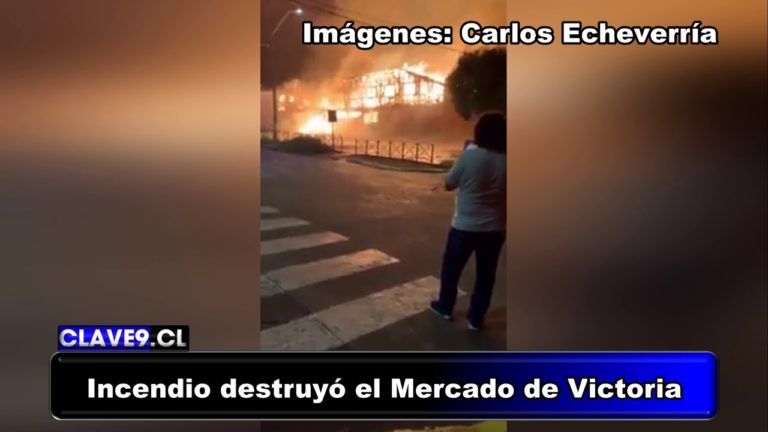 Incendio arrasó con el Mercado de Victoria