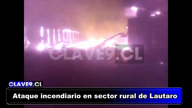 Ataque incendiario destruyó vivienda y galpones en sector rural de Lautaro