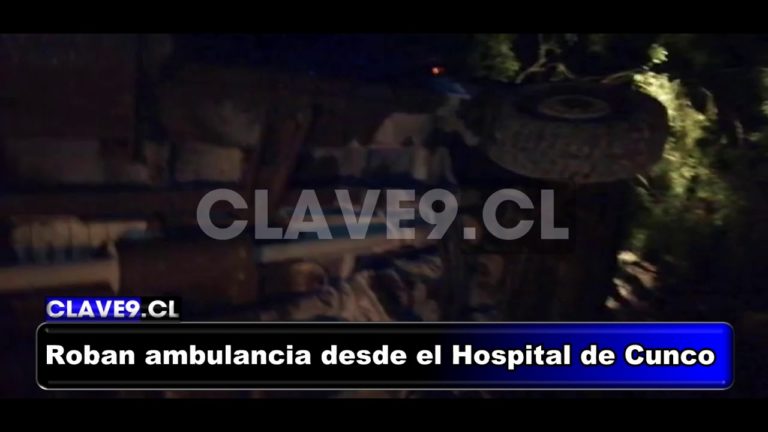 Sustraen ambulancia desde la Urgencia del Hospital de Cunco y la destruyeron huyendo de Carabineros
