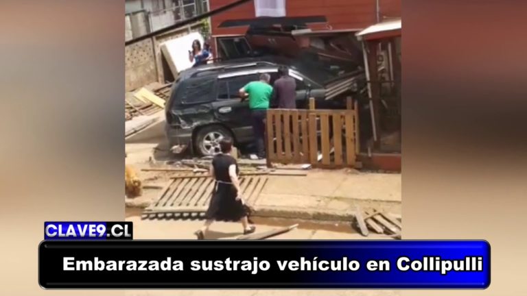 Embarazada sustrajo vehículo y terminó chocando contra una vivienda