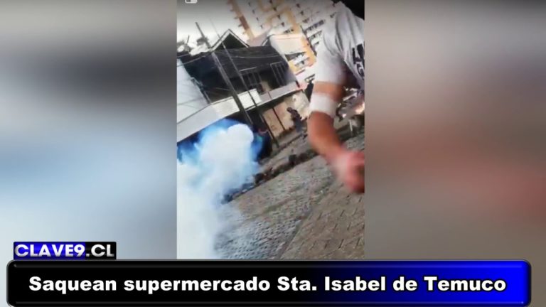 Seis detenidos tras disturbios y saqueo a supermercado Santa Isabel en Temuco