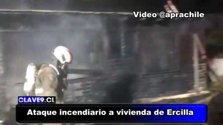Ataque incendiario dejó una vivienda destruida en Ercilla