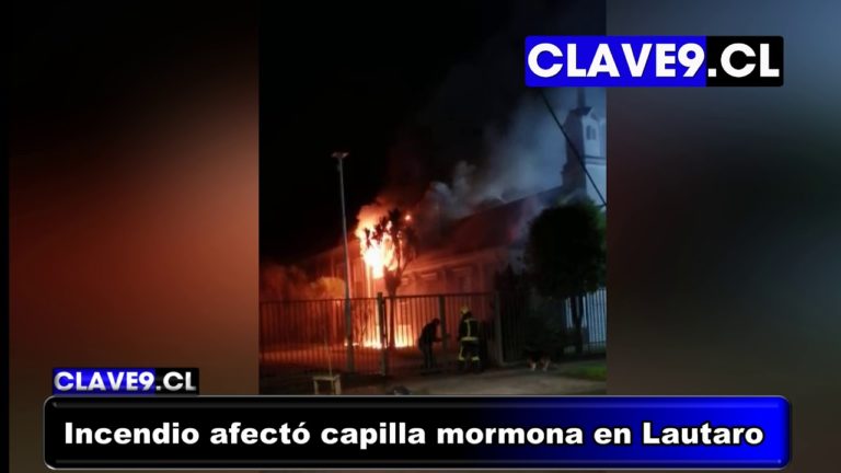 Investigan incendio que afectó capilla mormona en Lautaro