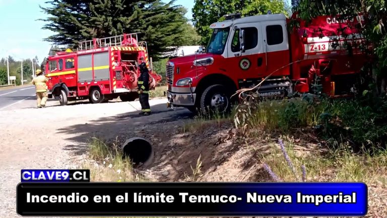 Incendio afectó dos propiedades en el límite entre Temuco y Nueva Imperial