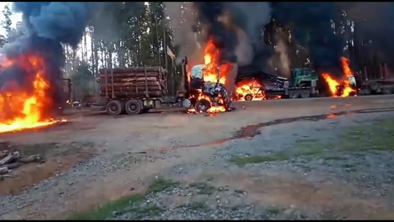 Violenta seguidilla de atentados incendiarios deja millonarias pérdidas en Lumaco