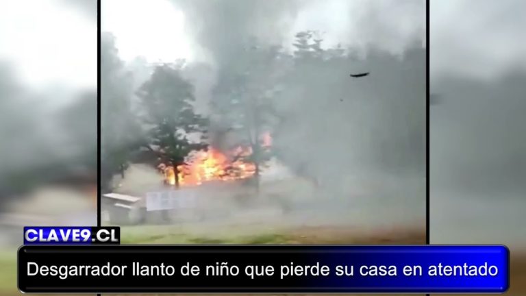 Video captó desgarrador llanto de niño mientras encapuchados queman su vivienda en Carahue