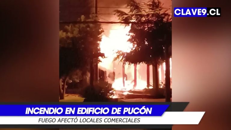 Siniestro destruyó el primer piso de un edificio en calle Urrutia de Pucón