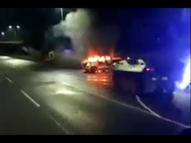 Ercilla: Nuevamente fue quemada una camioneta en la Ruta 5 Sur