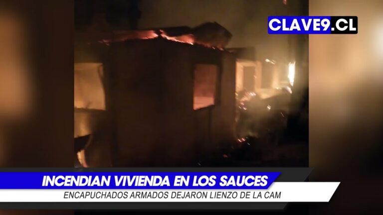 Encapuchados armados incendiaron modesta vivienda en la ruta Angol- Los Sauces