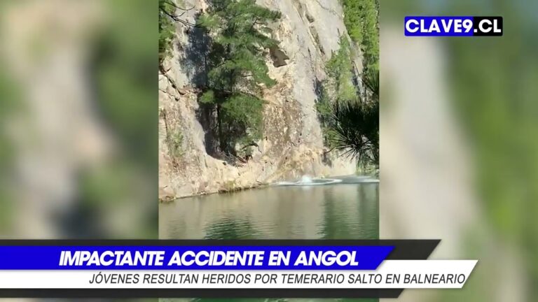 Jóvenes resultan heridos tras temerario salto desde risco en Angol
