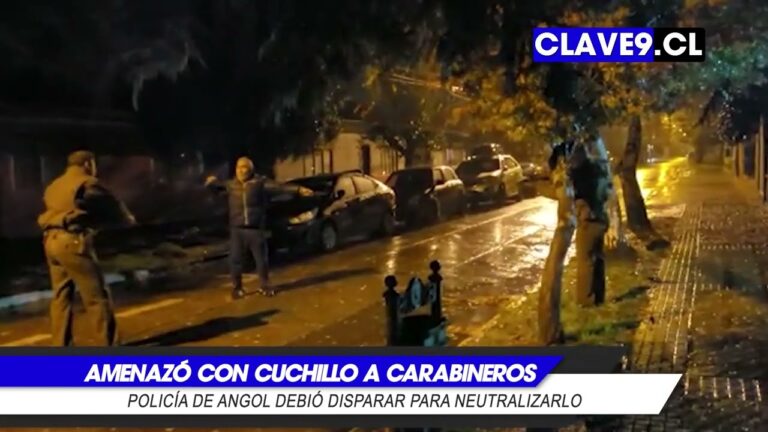 Carabineros neutralizan de un disparo a sujeto que los amenazó con cuchillo en comisaría de Angol