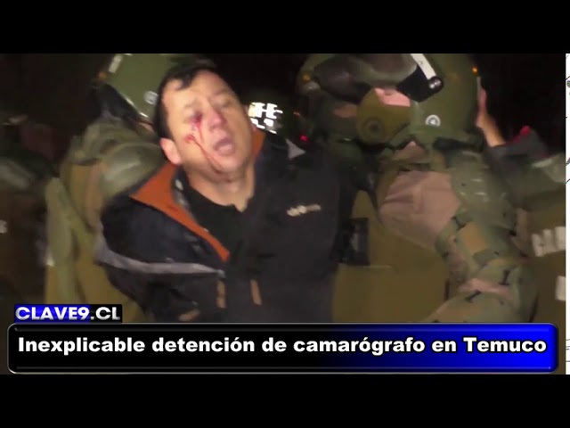 Formalizan a cabo de Carabineros por agredir injustificadamente a un camarógrafo en Temuco