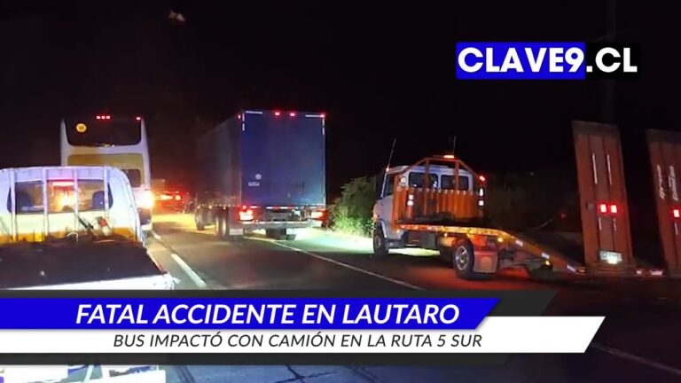 Trágico accidente entre bus y camión deja un fallecido y una veintena de heridos en las cercanías de Lautaro