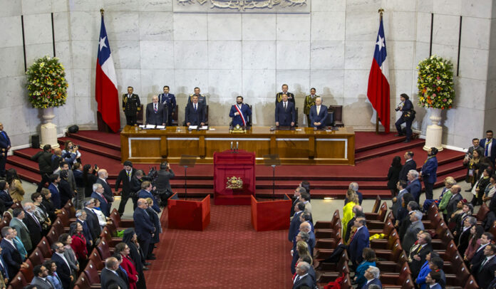 La última cuenta pública del presidente Gabriel Boric se realizó en el salón de honor del Congreso en Valparaiso el 1 de junio de 2025 La última cuenta pública del presidente Gabriel Boric se realizó en el salón de honor del Congreso en Valparaiso el 1 de junio de 2025